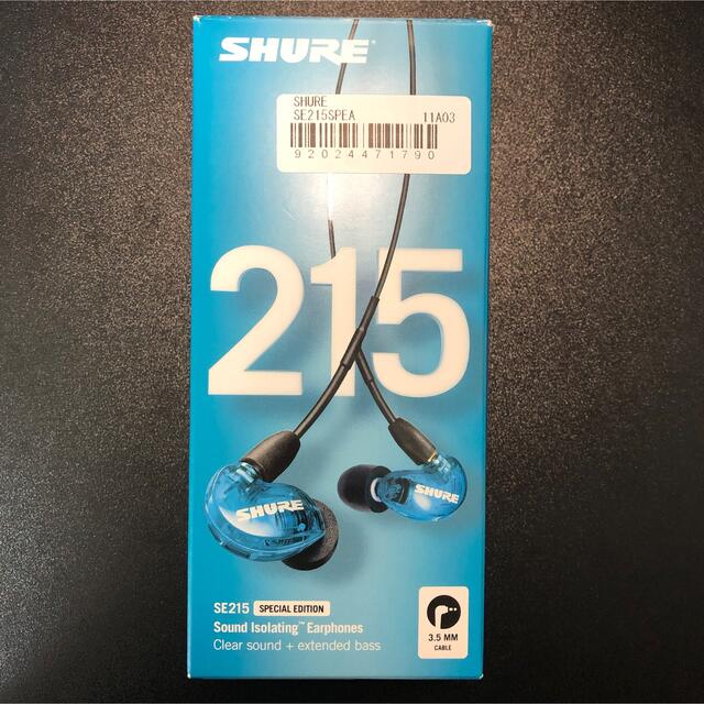 SHURE SE215SPE-A トランスルーセントブルー - ヘッドフォン/イヤフォン