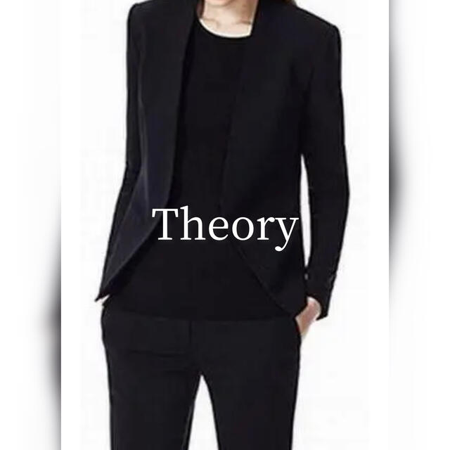 Theory セットアップ スーツ ノーカラージャケット 背抜き 美