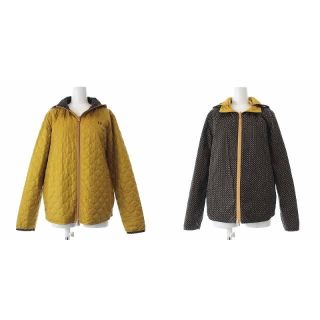 フレッドペリー(FRED PERRY)のフレッドペリー 中綿ジャケット ブルゾン リバーシブル M 黄 黒 ブラック(ブルゾン)