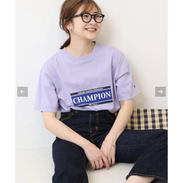 SLOBE IENA(スローブイエナ)のu-sa様専用【Champion/チャンピオン】SLOBE別注ロゴTシャツ レディースのトップス(Tシャツ(半袖/袖なし))の商品写真