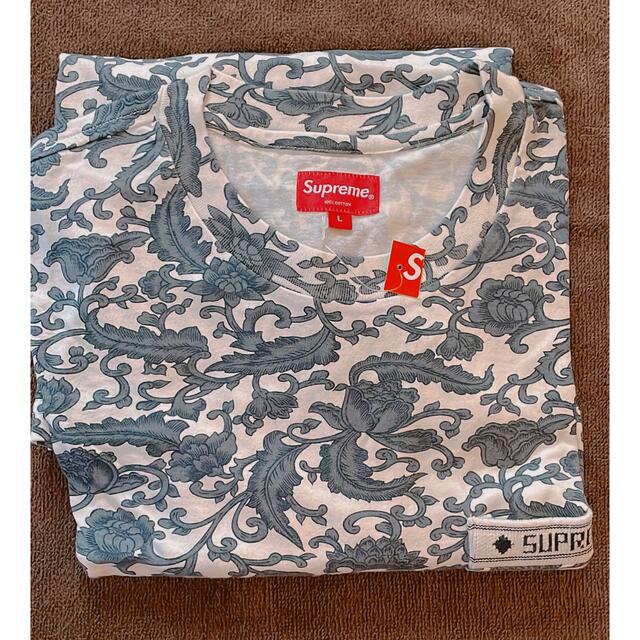 Supreme(シュプリーム)の Supreme Damask L/S Top サイズL  グレー   メンズのトップス(Tシャツ/カットソー(七分/長袖))の商品写真