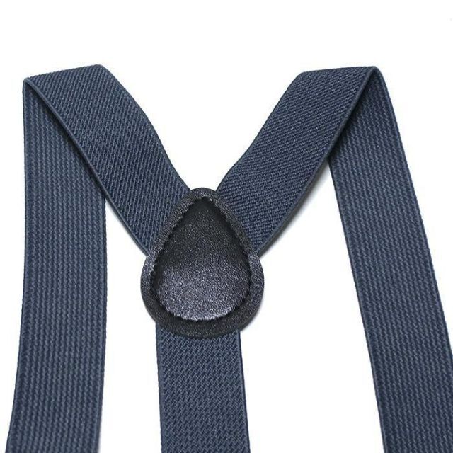 【sus-0093】サスペンダー　100cm　Y型　幅2.5　濃いブルー・グレー メンズのファッション小物(サスペンダー)の商品写真