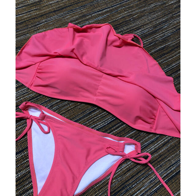 水着　ビキニ　サーモンピンク レディースの水着/浴衣(水着)の商品写真