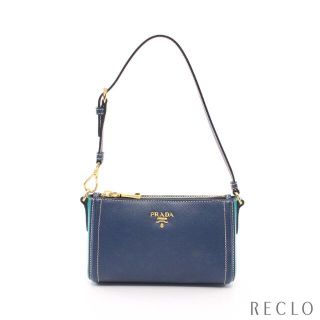 プラダ(PRADA)のSAFFIANO COLOUR ハンドバッグ サフィアーノレザー ブルー(ハンドバッグ)