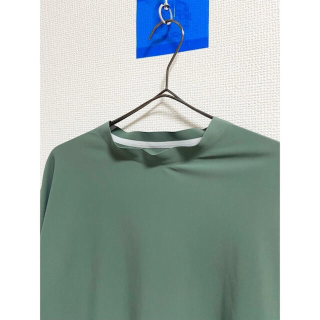 2020a/w GR10K セージグリーン ストレッチ モックネック カットソーTシャツ/カットソー(七分/長袖)