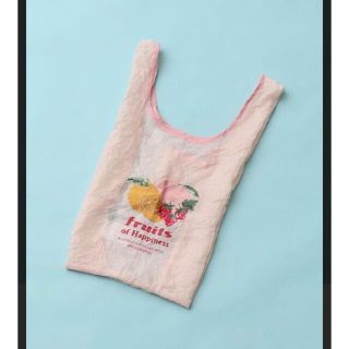 アフタヌーンティー シワ加工 エコバッグ ピンク フルーツ 新品未使用