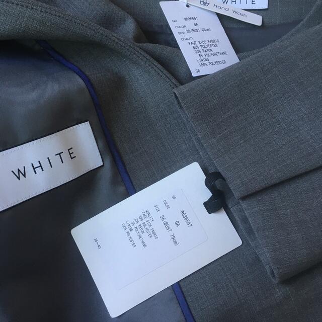 THE SUIT COMPANY(スーツカンパニー)の新品タグ未着 WHITE ホワイト ザ スーツカンパニー ワンピースセットアップ レディースのフォーマル/ドレス(スーツ)の商品写真