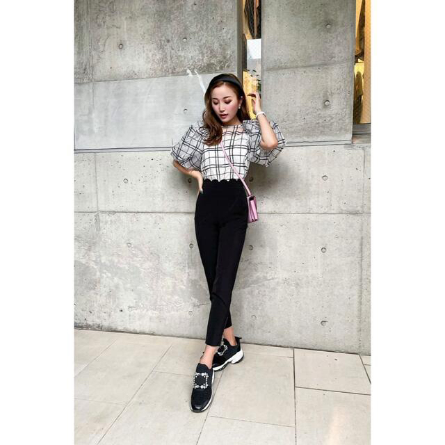 sheller❤︎シアーフロッキーチェックブラウス-