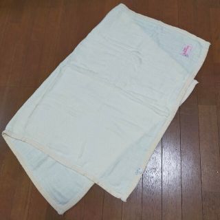 ガーゼケット　ベビー　キッズ　黄色　TOABO BABY　すやすやおやすみ　中古(タオルケット)