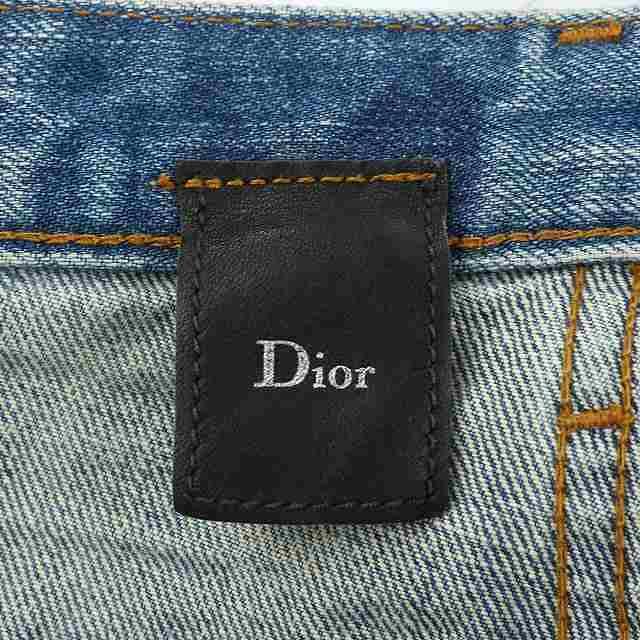 超特価通販 DIOR HOMME ディオールオム デニムパンツ ダメージ加工 ボタンフライ 29 S 水色の通販 by ベクトル  ラクマ店｜ディオールオムならラクマ