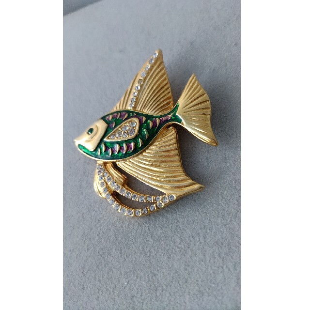 B1212 ヴィンテージ お魚ブローチ