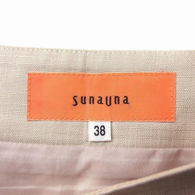 SunaUna(スーナウーナ)のスーナウーナ Sunauna フレア スカート ひざ下丈 38 ベージュ レディースのスカート(ひざ丈スカート)の商品写真