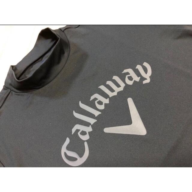 Callaway(キャロウェイ)のCallaway(キャロウェイ) ビックロゴ モックネック(ブラック)XL メンズのトップス(Tシャツ/カットソー(半袖/袖なし))の商品写真