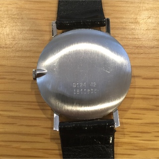 破格ジャガールクルト　手巻きアンティーク　メンズ腕時計　シルバー文字盤　純正尾錠