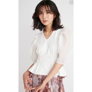 スナイデル(SNIDEL)のツバサ様専用🌺美品🌺snidel シフォンスリーブカットトップス(シャツ/ブラウス(長袖/七分))