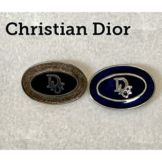 クリスチャンディオール(Christian Dior)のDior ロゴ ゴールド カフス ボタン ディオール カフリンクス ブラック(カフリンクス)