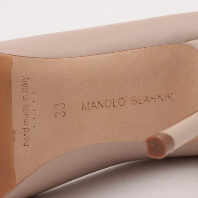 MANOLO BLAHNIK(マノロブラニク)のマノロブラニク  レザー 33 ベージュ レディース パンプス レディースの靴/シューズ(ハイヒール/パンプス)の商品写真