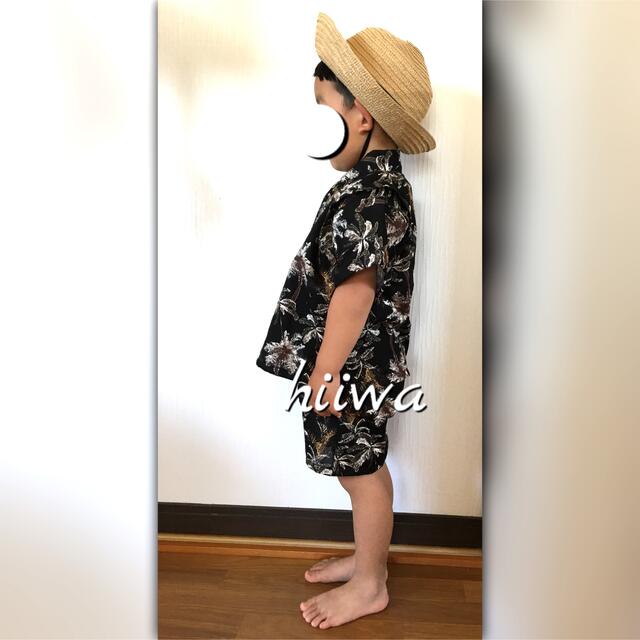 ヤシの木の甚平さん130cm キッズ/ベビー/マタニティのキッズ服男の子用(90cm~)(甚平/浴衣)の商品写真