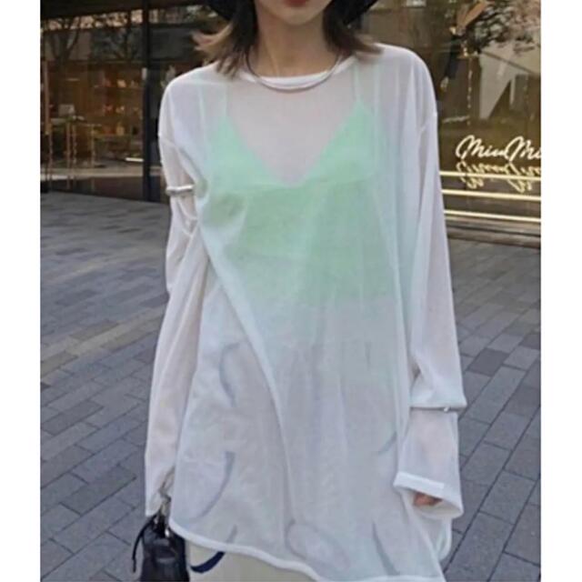 新品タグ付き♡ameri MEDI COLOR INNER SHEER TOP