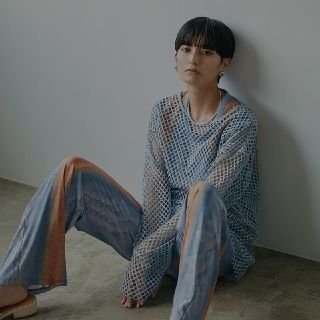 アメリヴィンテージ(Ameri VINTAGE)のMEDI WAVE PATTERN MESH TOP　アメリヴィンテージ(アンサンブル)