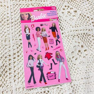 バービー(Barbie)のBarbie バービー 輸入 シール スッテカー 2枚 ブラックピンク(シール)