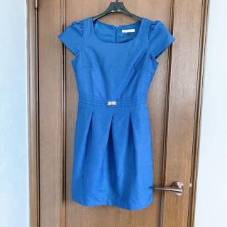 プロポーションボディドレッシング(PROPORTION BODY DRESSING)のPROPORTION ブルー ワンピース お呼ばれ パーティ ドレス(ミニワンピース)