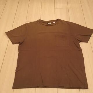 グッドウェアー(GOOD WEAR)の【SALE】good wear ポケットTシャツ　カーキ　size L(Tシャツ/カットソー(半袖/袖なし))