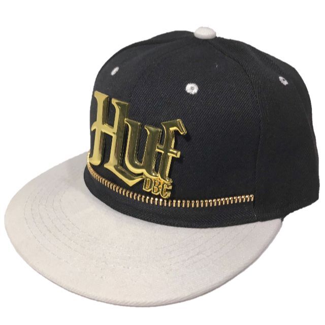 Huf DBC ハフ ゴールドロゴ ジッパーデザイン スナップバックキャップ