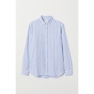 エイチアンドエム(H&M)の[新品] L | H&M | レギュラーフィットコットンシャツ | ライトブルー(シャツ)