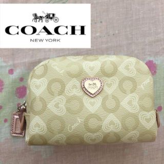 コーチ(COACH)の【美品】コーチ　COACH　ハート　ミニポーチ(ポーチ)