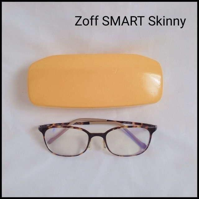 Zoff(ゾフ)のゾフ ウェリントンメガネ 度あり ブルーライトカット ブラウン スマートスキニー レディースのファッション小物(サングラス/メガネ)の商品写真