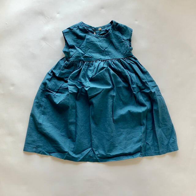 新品　マリンブルーワンピース  女の子　春夏　無地　ロング キッズ/ベビー/マタニティのキッズ服女の子用(90cm~)(ワンピース)の商品写真