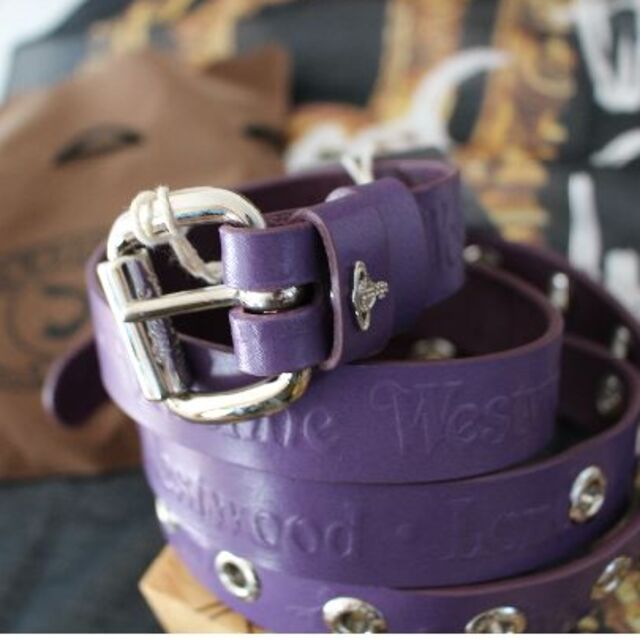 Vivienne Westwood(ヴィヴィアンウエストウッド)の新品　ヴィヴィアン　 2020SS　CAROLINA BELT　パープル レディースのファッション小物(ベルト)の商品写真