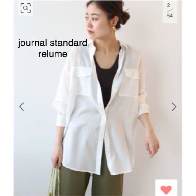 journal standard relume リヨセルローンロングシャツ レディースのトップス(シャツ/ブラウス(長袖/七分))の商品写真