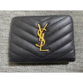 サンローラン(Saint Laurent)のサンローランの黒の折り畳みの財布(財布)