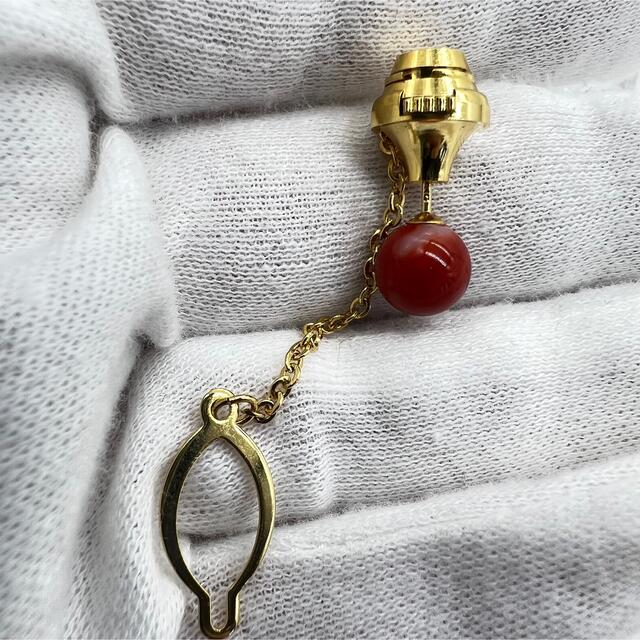 サンゴ ワンポイントブローチ K18の通販 by JewelryBox⭐︎魅惑の宝石 サンゴ ワンポイントブローチ K18の通販 by JewelryBox⭐︎魅惑の宝石