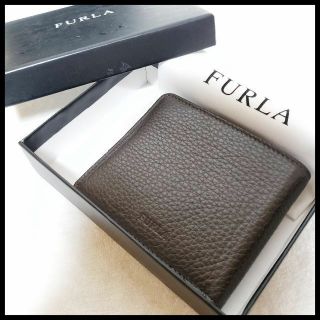 フルラ(Furla)の【美品】 FURLA フルラ 財布 二つ折り 札入れ レザー 革 ブラウン 茶(財布)