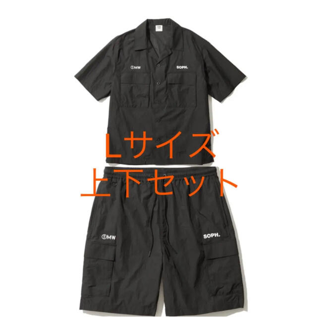 GU soph オープンカラーシャツ　カーゴハーフパンツ セットアップ　L