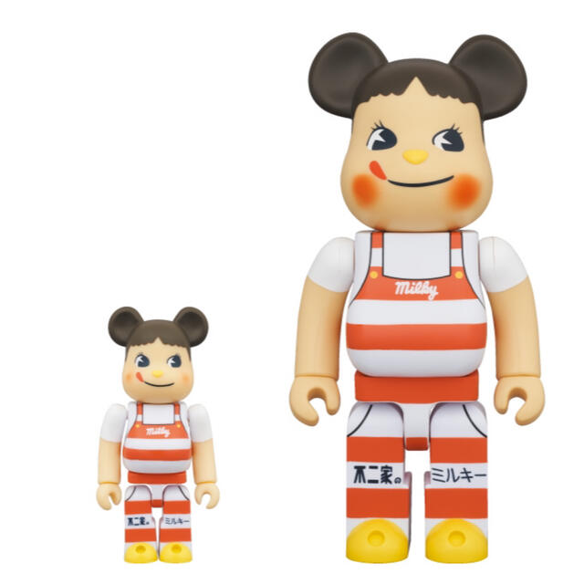 BE@RBRICK ペコちゃん ミルキー三角帽子デザイン 100％ ＆ 400％