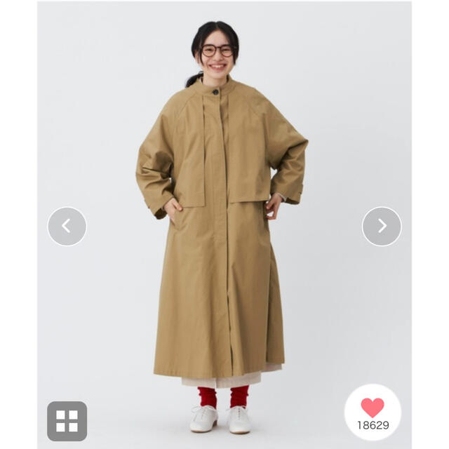 Libra Cue ガンパッチロングコート レディースのジャケット/アウター(ロングコート)の商品写真