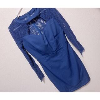 デイジーストア(dazzy store)の・青ドレス(ミディアムドレス)