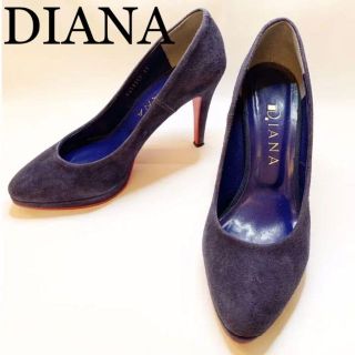 ダイアナ(DIANA)の★【最終価格】美品 ダイアナ　パンプス　スエード　紺　ネイビー　23cm(ハイヒール/パンプス)