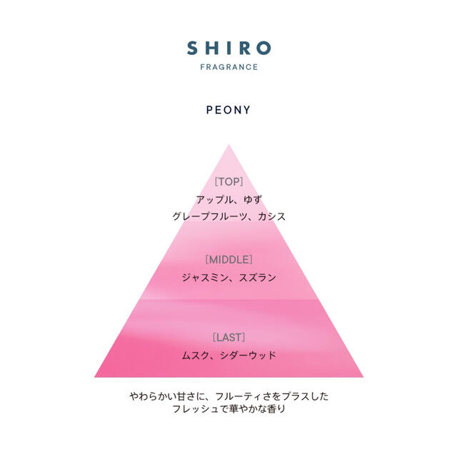 shiro(シロ)のシロ　ピオニー　オードパルファン コスメ/美容の香水(ユニセックス)の商品写真