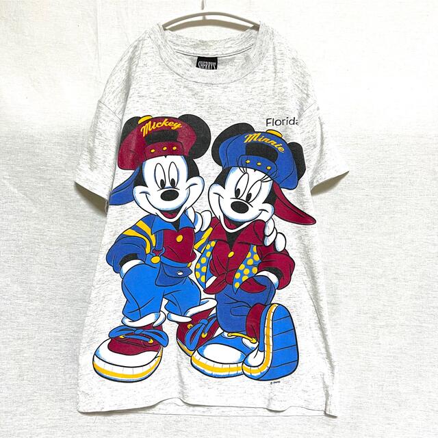 Disney(ディズニー)の希少 USA製★ヴィンテージ ミッキー&ミニー Tシャツ 両面プリント レディースのトップス(Tシャツ(半袖/袖なし))の商品写真