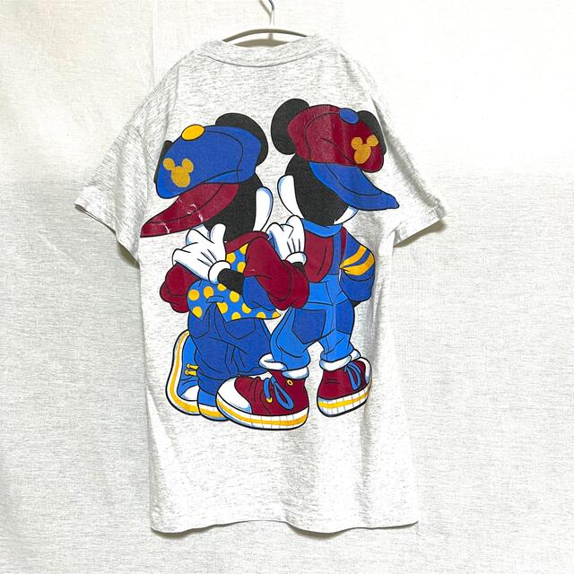 Disney(ディズニー)の希少 USA製★ヴィンテージ ミッキー&ミニー Tシャツ 両面プリント レディースのトップス(Tシャツ(半袖/袖なし))の商品写真