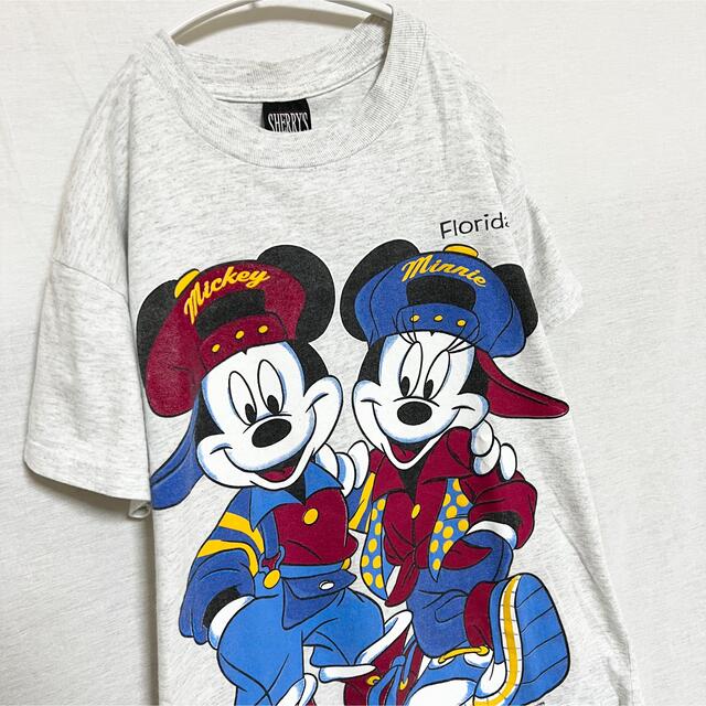 90S ディズニー ミッキーマウス 後ろ姿 両面プリント Tシャツ USA製