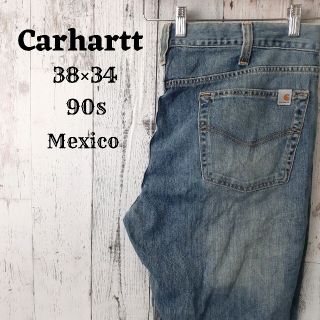 ●B9【US輸入】carhartt/カーハート デニムパンツ ブルー 【38】