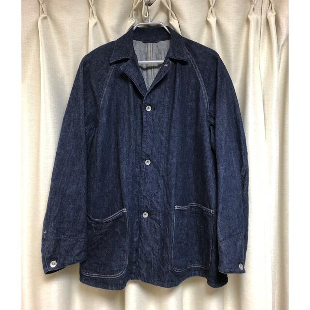 COMOLI(コモリ)の【ひゆさ様専用】COMOLI 21/AW デニムワークジャケット NAVY メンズのジャケット/アウター(カバーオール)の商品写真