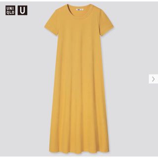 ユニクロ(UNIQLO)の新品未使用品 エアリズムコットンAラインロングワンピース（半袖）(ロングワンピース/マキシワンピース)