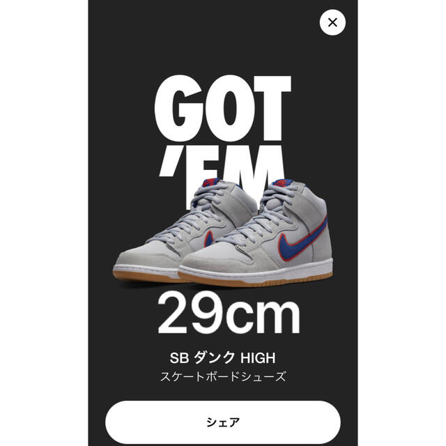 Nike dunk high sb mets メッツ ダンク 29cm